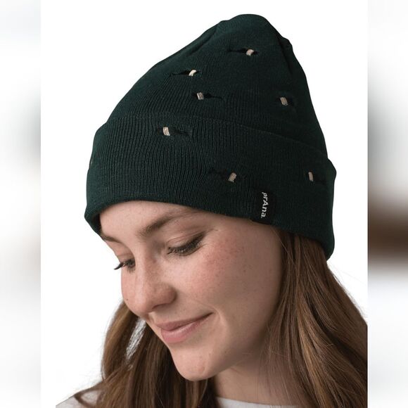 prAna Wild Now Beanie Color: Soft Pine Rainbow Trout - Picture 5 of 6